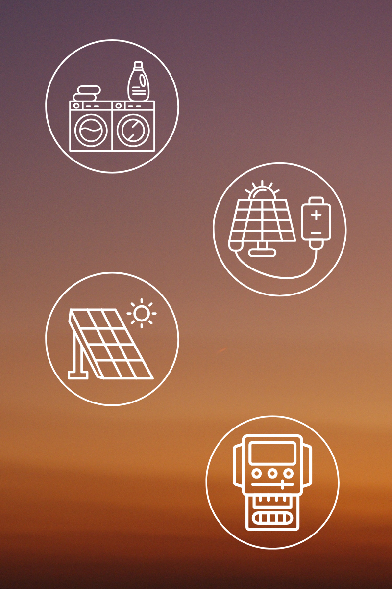 sunset icons with backgrounds